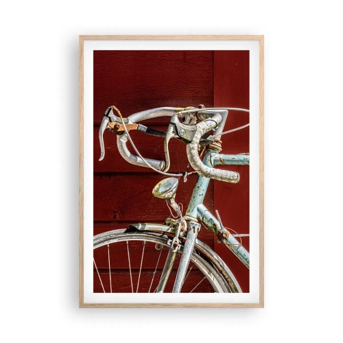 Plakat i ramme af lyst egetræ - Skabt til at sejre - 61x91 cm