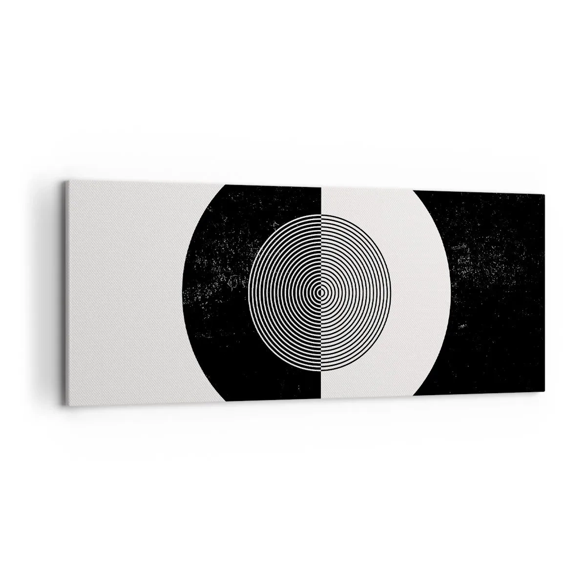 Lærredstryk - Billede på lærred - Harmoni i sort og hvidt - 120x50 cm