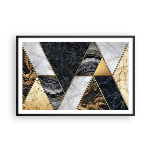 Plakat i sort ramme - Sten for sten - 91x61 cm