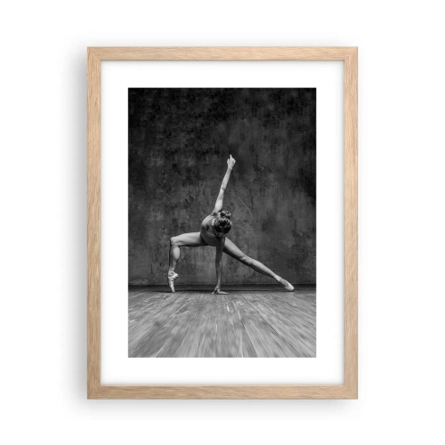 Plakat i ramme af lyst egetræ - Idealet om balance - 30x40 cm