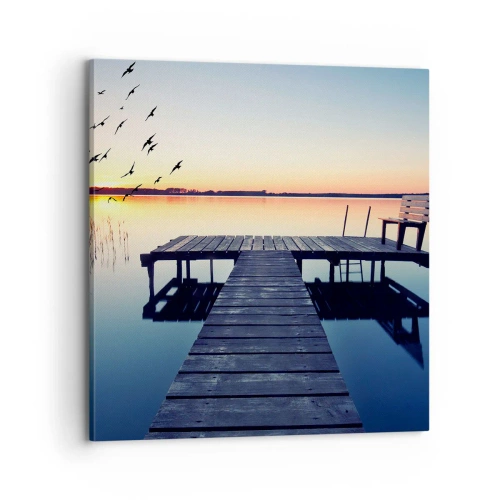 Lærredstryk - Billede på lærred - Det var en god dag - 70x70 cm