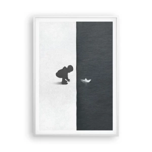 Plakat i hvid ramme - Stor ekspedition - 70x100 cm