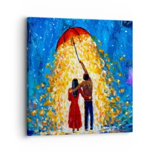 Lærredstryk - Billede på lærred - Magien ved en regnfuld aften? - 30x30 cm