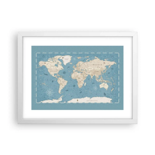 Plakat i hvid ramme - En verden inden for rækkevidde - 40x30 cm