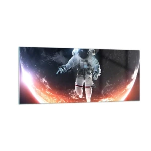 Billede på glas - Må jeg blive lidt længere? - 100x40 cm