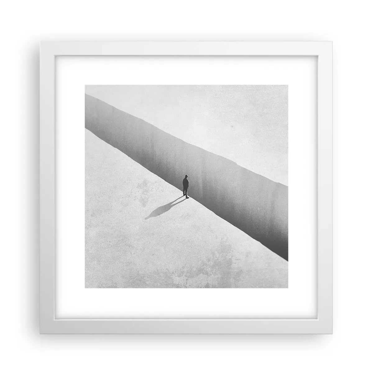 Plakat i hvid ramme - Lys destination - 30x30 cm