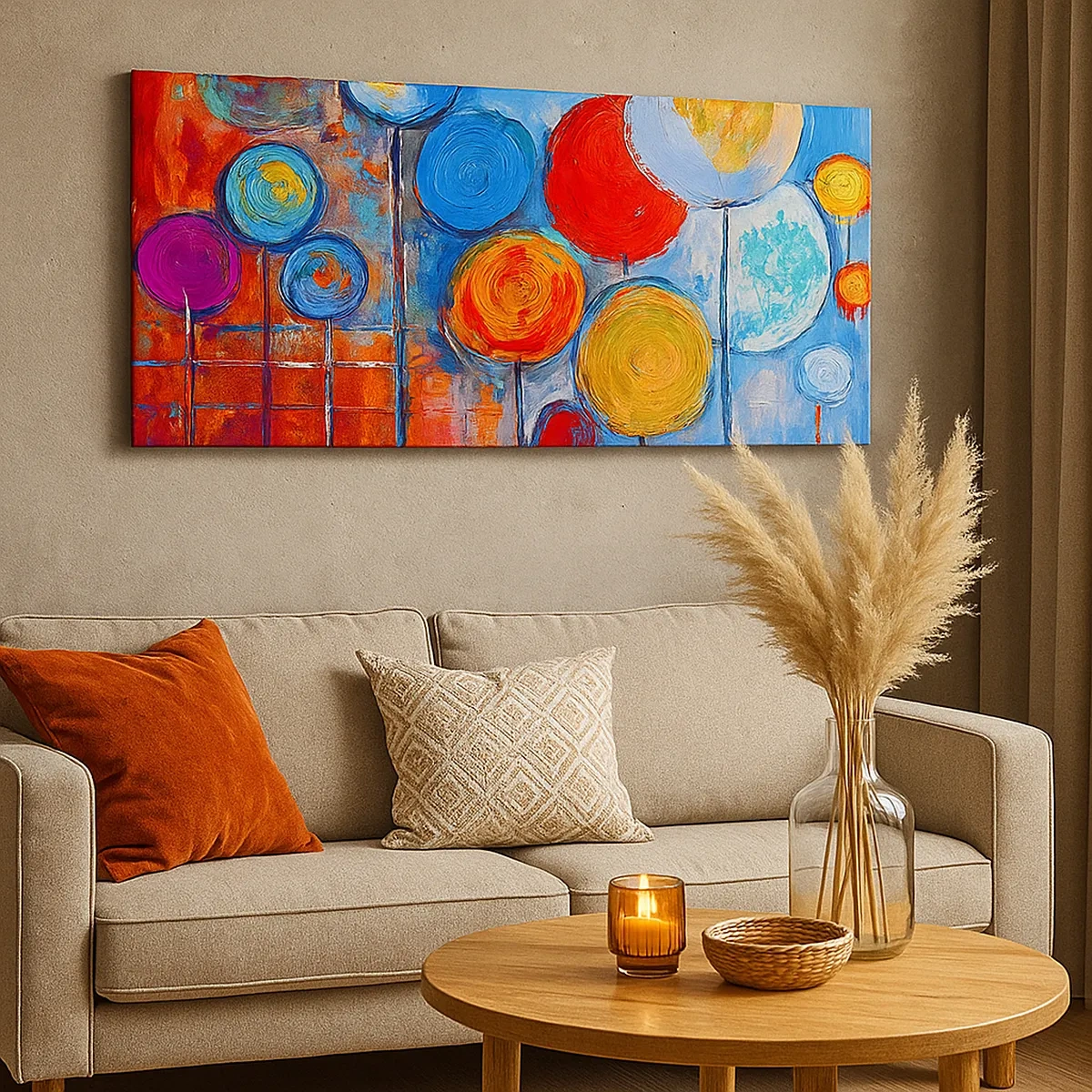 Lærredstryk - Billede på lærred - Mirakler på en pind - 30x30 cm