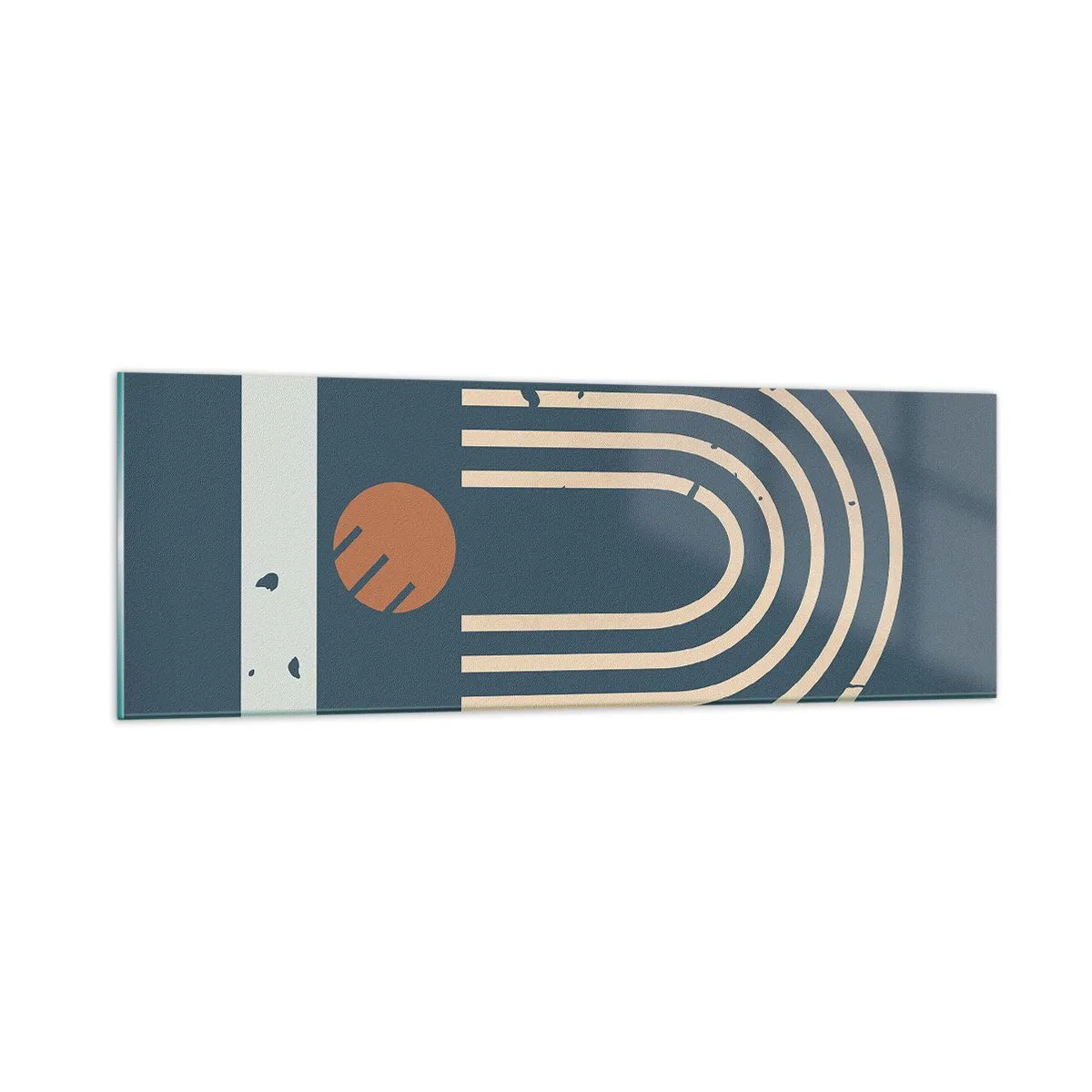 Billede på glas - Geometri på granatæble - 90x30 cm