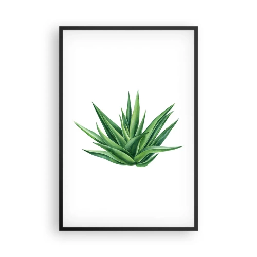 Plakat i sort ramme - Grøn - styrke - liv - 61x91 cm
