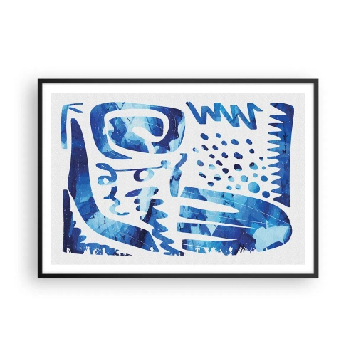 Plakat i sort ramme - Tilbage til rødderne - 100x70 cm