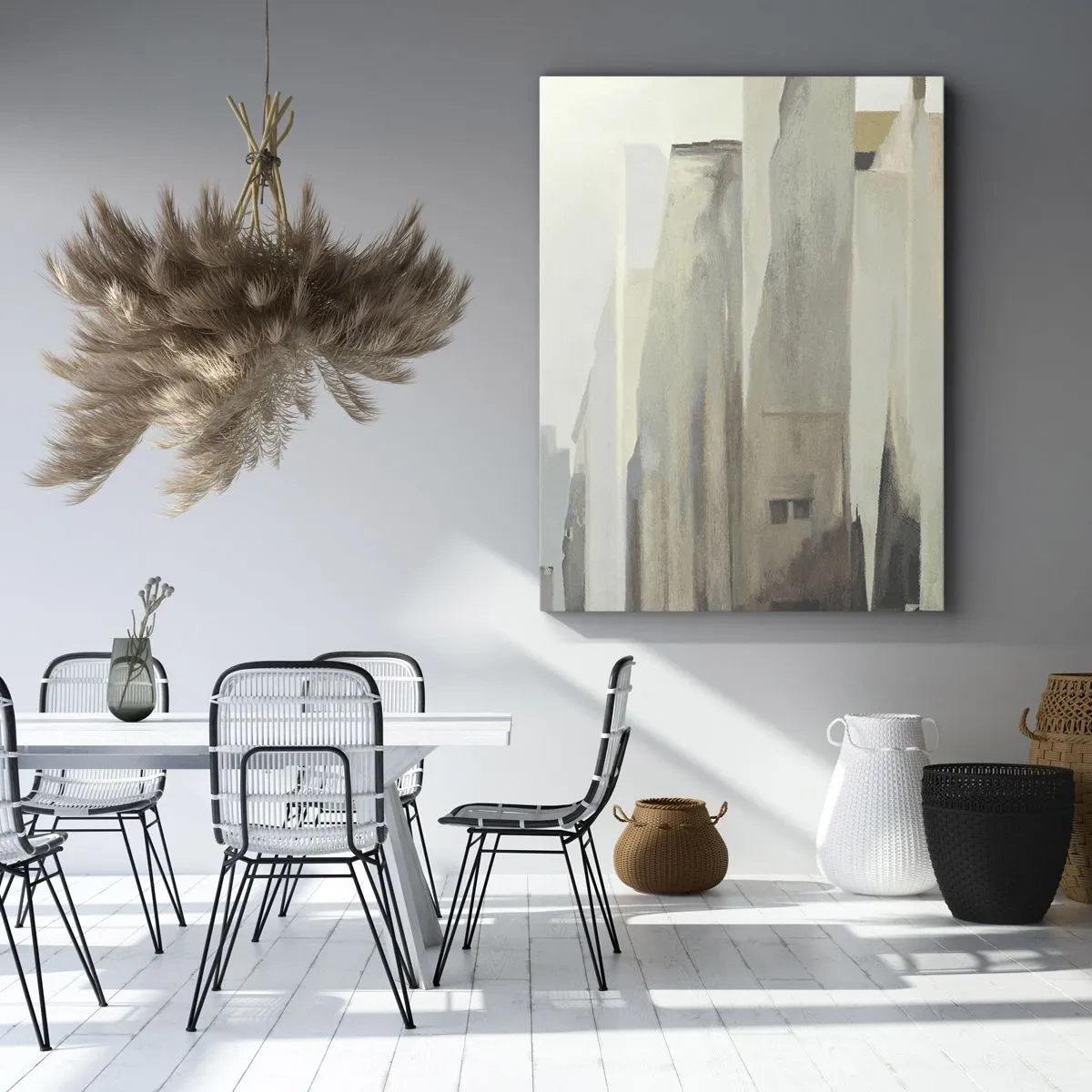 Lærredstryk - Billede på lærred - En drøm om byen - 50x70 cm