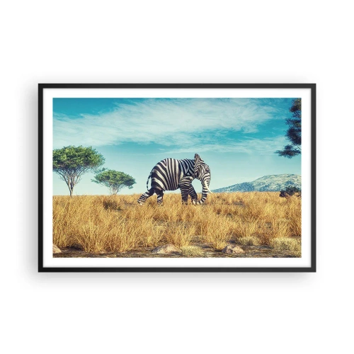 Plakat i sort ramme - Grå er ikke længere på mode - 91x61 cm