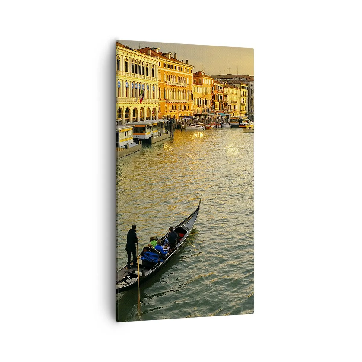 Lærredstryk - Billede på lærred - På den solrige side af gaden - 55x100 cm