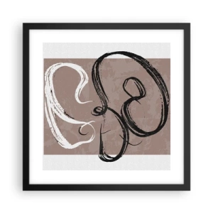 Plakat i sort ramme - Komposition - en søgen efter fuldstændighed - 40x40 cm
