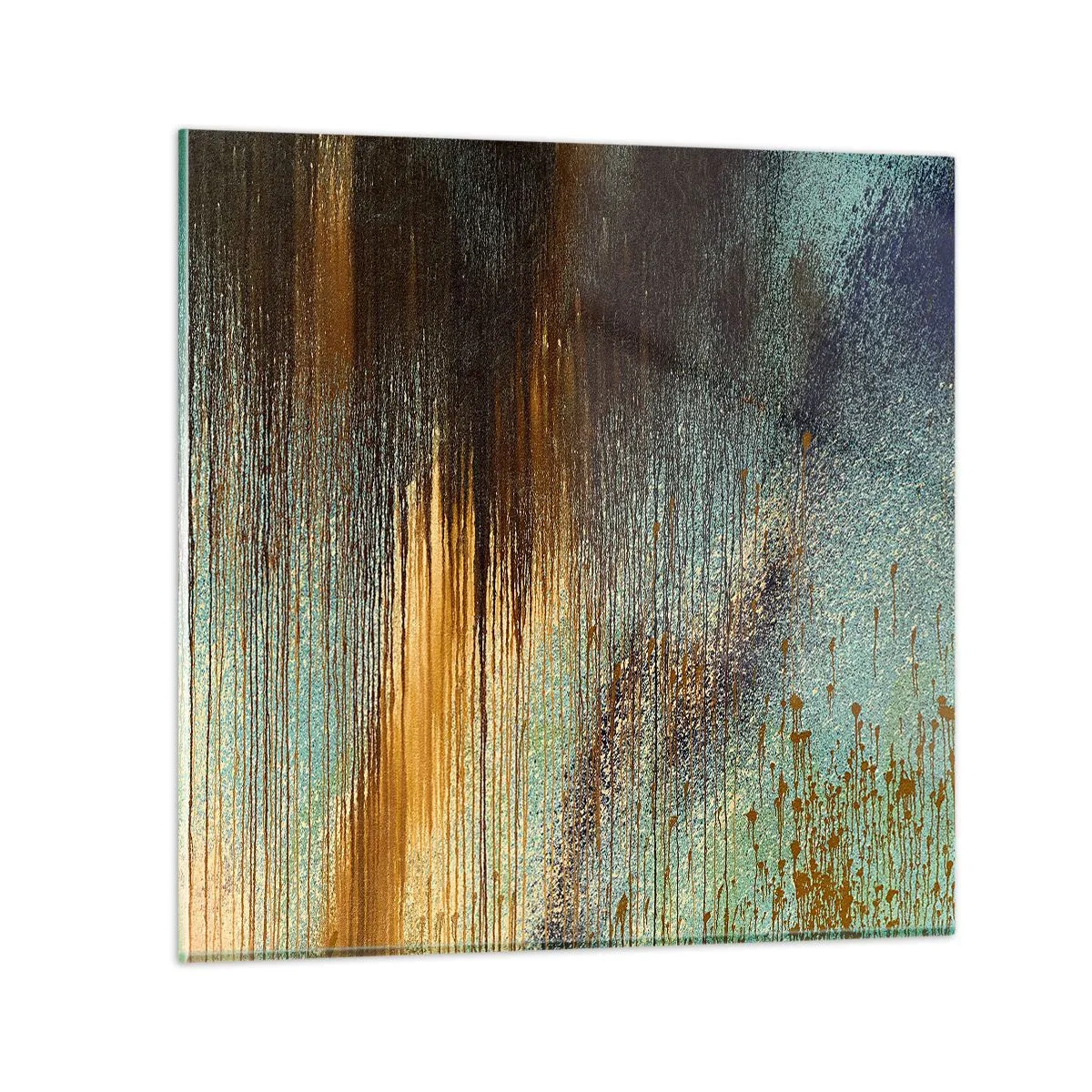 Billede på glas - En utilsigtet farverig komposition - 30x30 cm