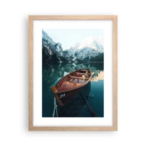 Plakat i ramme af lyst egetræ - Som om det var malet på glas - 30x40 cm