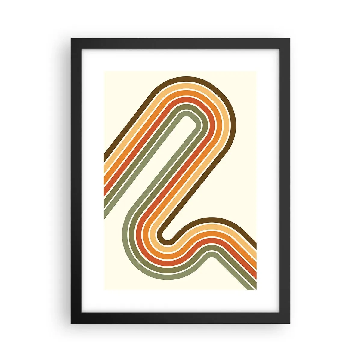 Plakat i sort ramme - Zigzag til destinationen - 30x40 cm