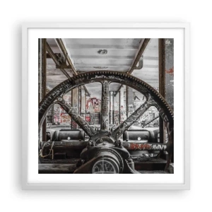 Plakat i hvid ramme - Fabrikkens hemmelige liv - 50x50 cm