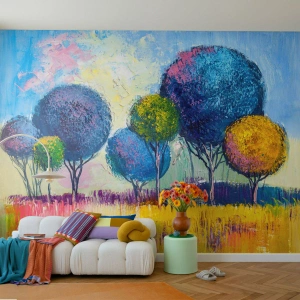 Fototapet Standard Eco - Kugle - idealets form - Abstraktion, Landskab, Grafik - 200x140 cm