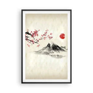 Plakat i sort ramme - Bliv forelsket i Japan - 61x91 cm