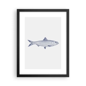 Plakat i sort ramme - Hilsner fra de nordlige have - 30x40 cm