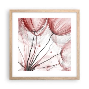 Plakat i ramme af lyst egetræ - Før afgang - 40x40 cm