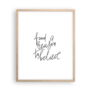 Plakat i ramme af lyst egetræ - Det er muligt - 40x50 cm