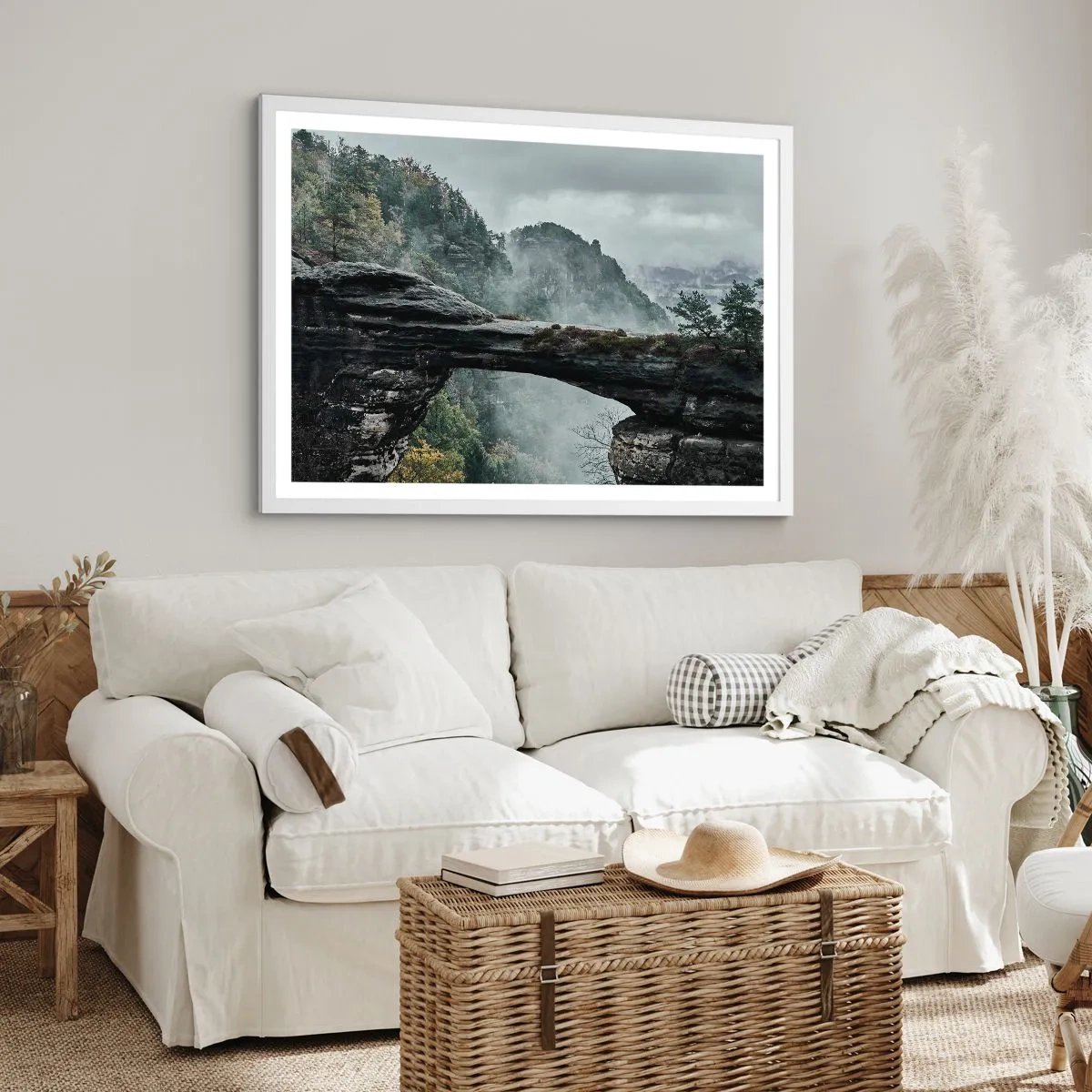 Plakat i hvid ramme - Eventyret er ved at begynde - 50x40 cm