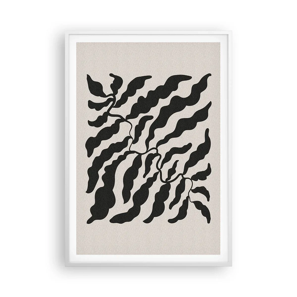 Plakat i hvid ramme - En firkants natur - 70x100 cm