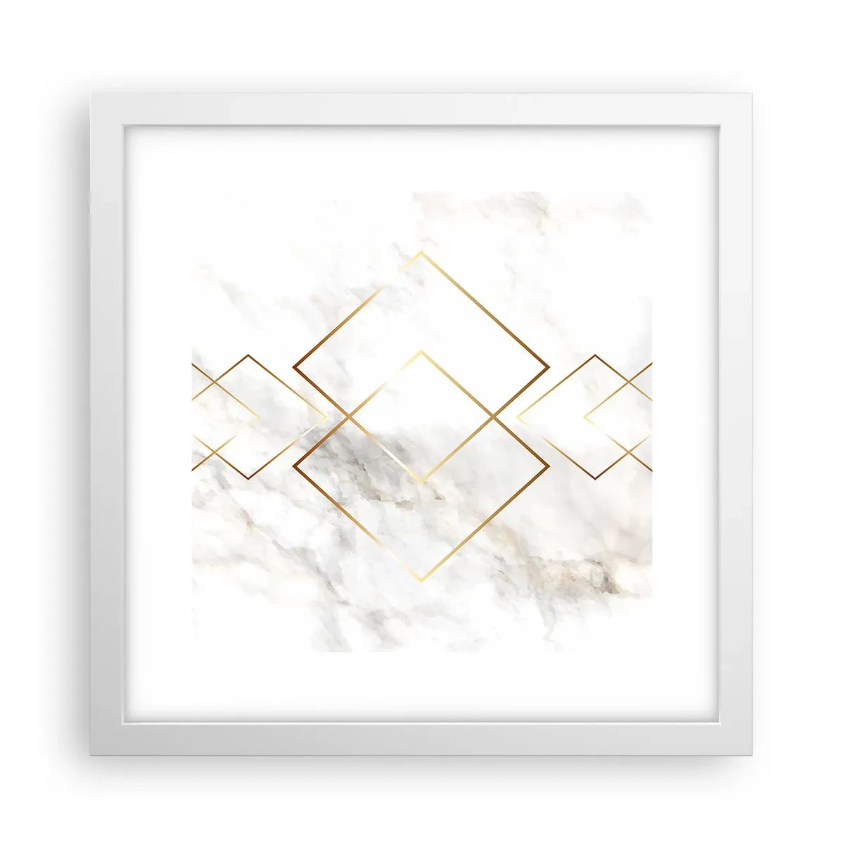 Plakat i hvid ramme - Udsigt til det uendelige - 30x30 cm