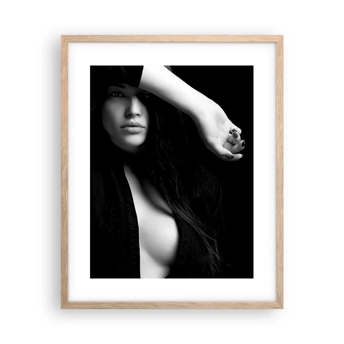 Plakat i ramme af lyst egetræ - Forførelsens skole - 40x50 cm