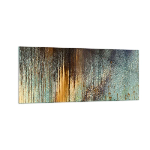 Billede på glas - En utilsigtet farverig komposition - 100x40 cm