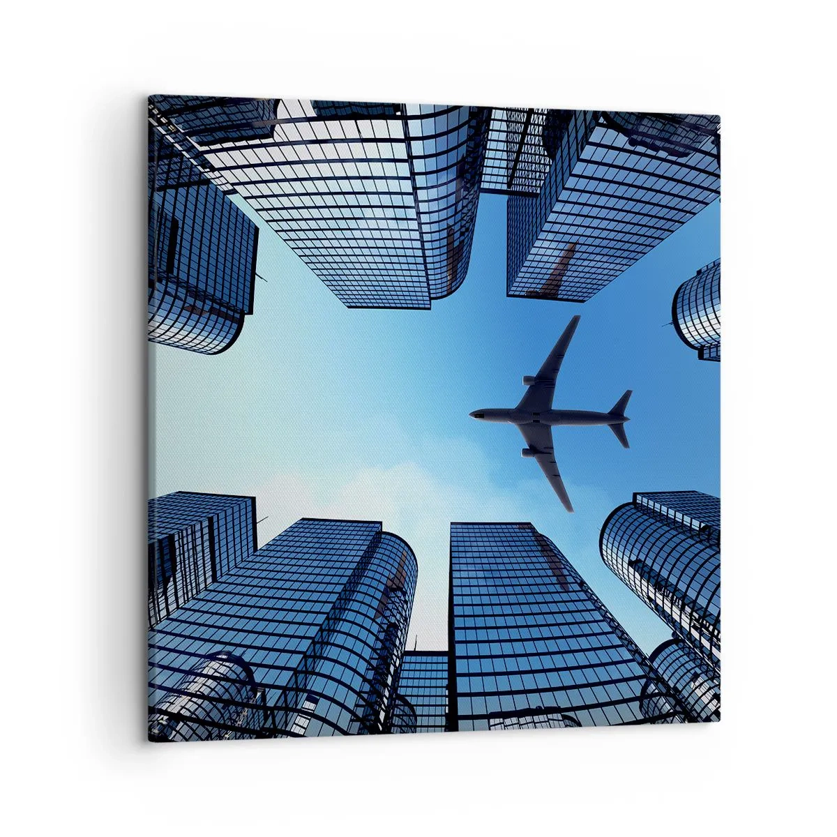 Lærredstryk - Billede på lærred - Udsigt fra glasslugten - 50x50 cm