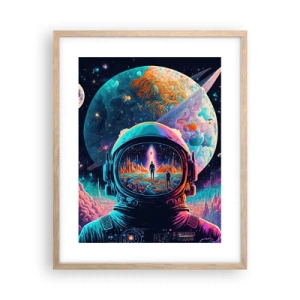 Plakat i ramme af lyst egetræ - Filosoffer har aldrig drømt - 40x50 cm