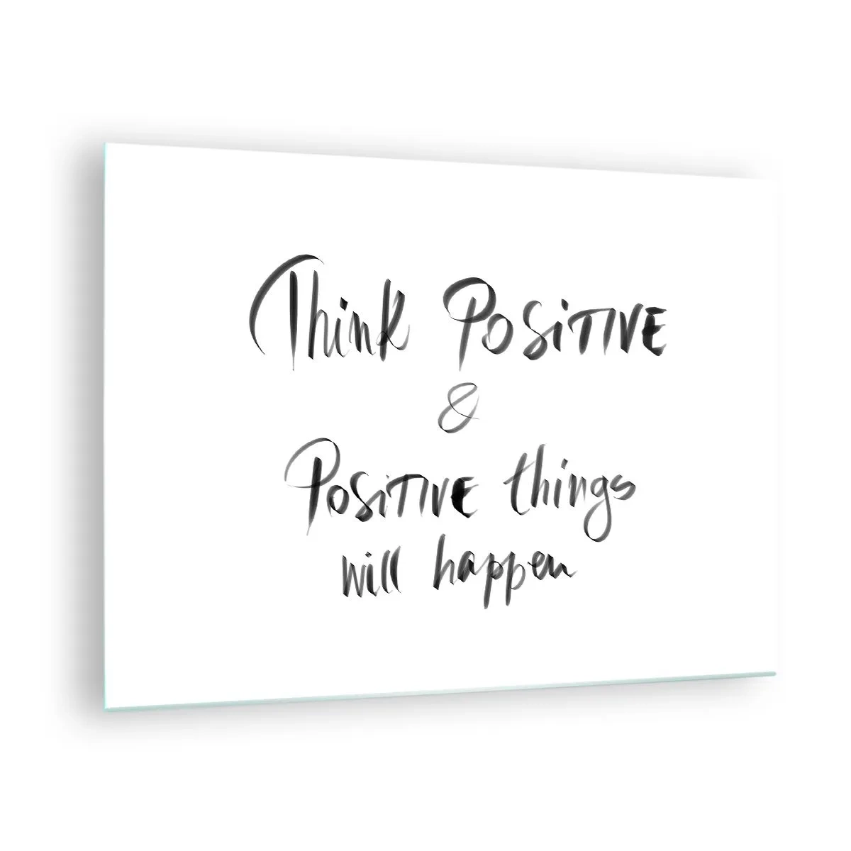 Billede på glas - En motiverende indskrift i minimalistisk stil - 70x50cm - Hvordan skal man leve? - Moderne vægdekoration til stue og soveværelse ARTTOR