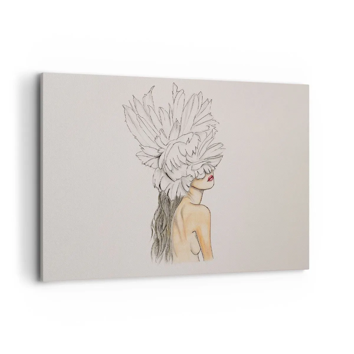 Lærredstryk - Billede på lærred - Skønhed kronet - 120x80 cm