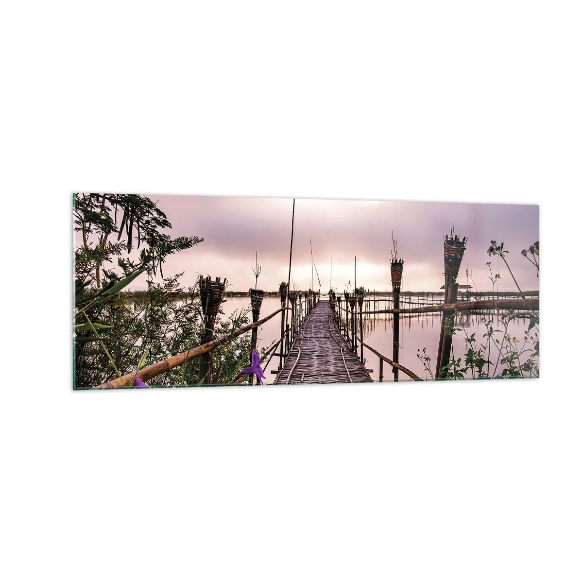 Billede på glas - Den stille og rolige atmosfære i Asien - 140x50 cm