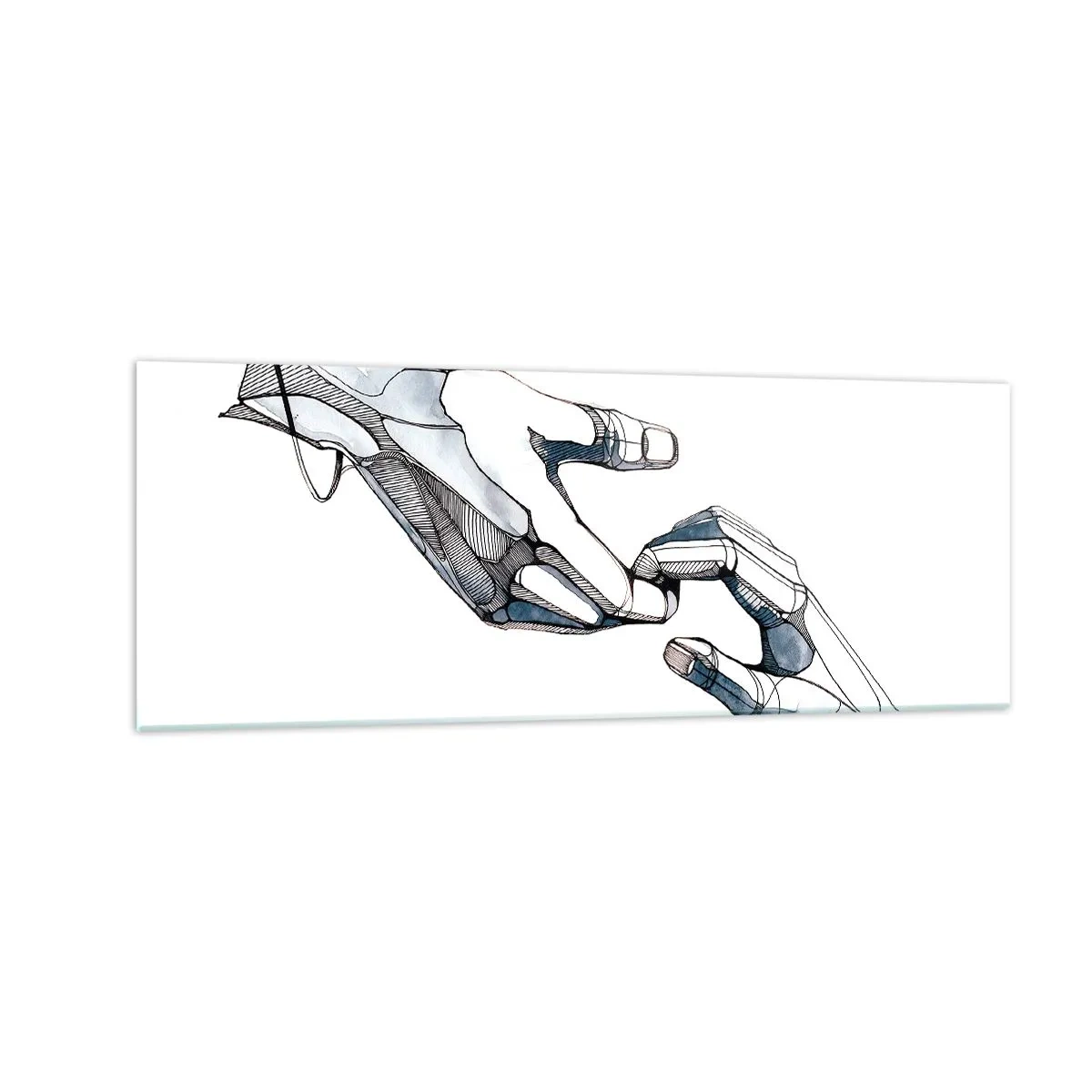 Billede på glas - En god gestus - 140x50 cm