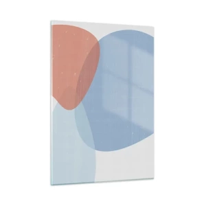 Billede på glas - Pastelfarvede relationer - 50x70 cm
