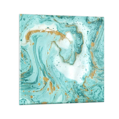Billede på glas - Under den store bølge i Edo-perioden - 30x30 cm