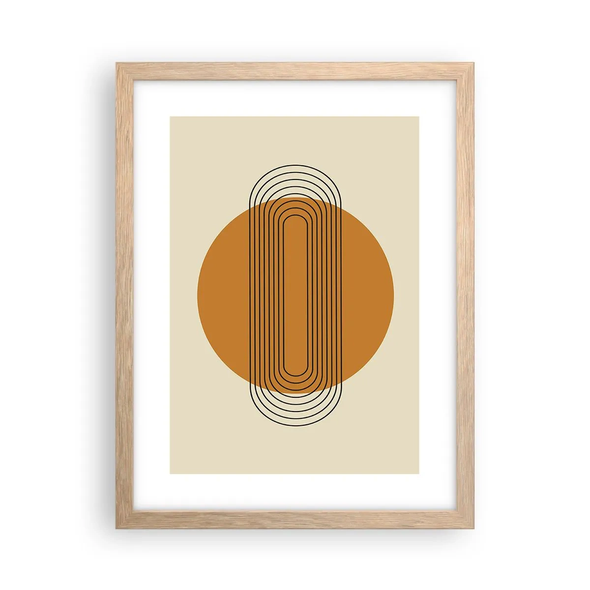 Plakat i ramme af lyst egetræ - Den perfekte plan - 30x40 cm