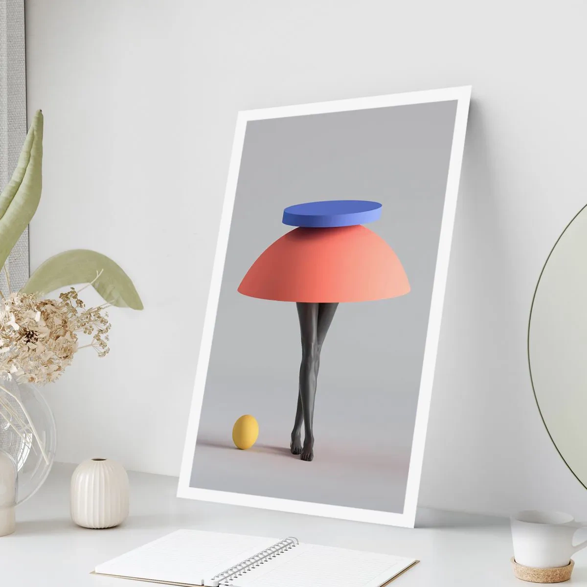 Plakat - Surrealistisk komposition - 30x40 cm