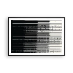 Plakat i sort ramme - Bølger og vibrationer - 91x61 cm