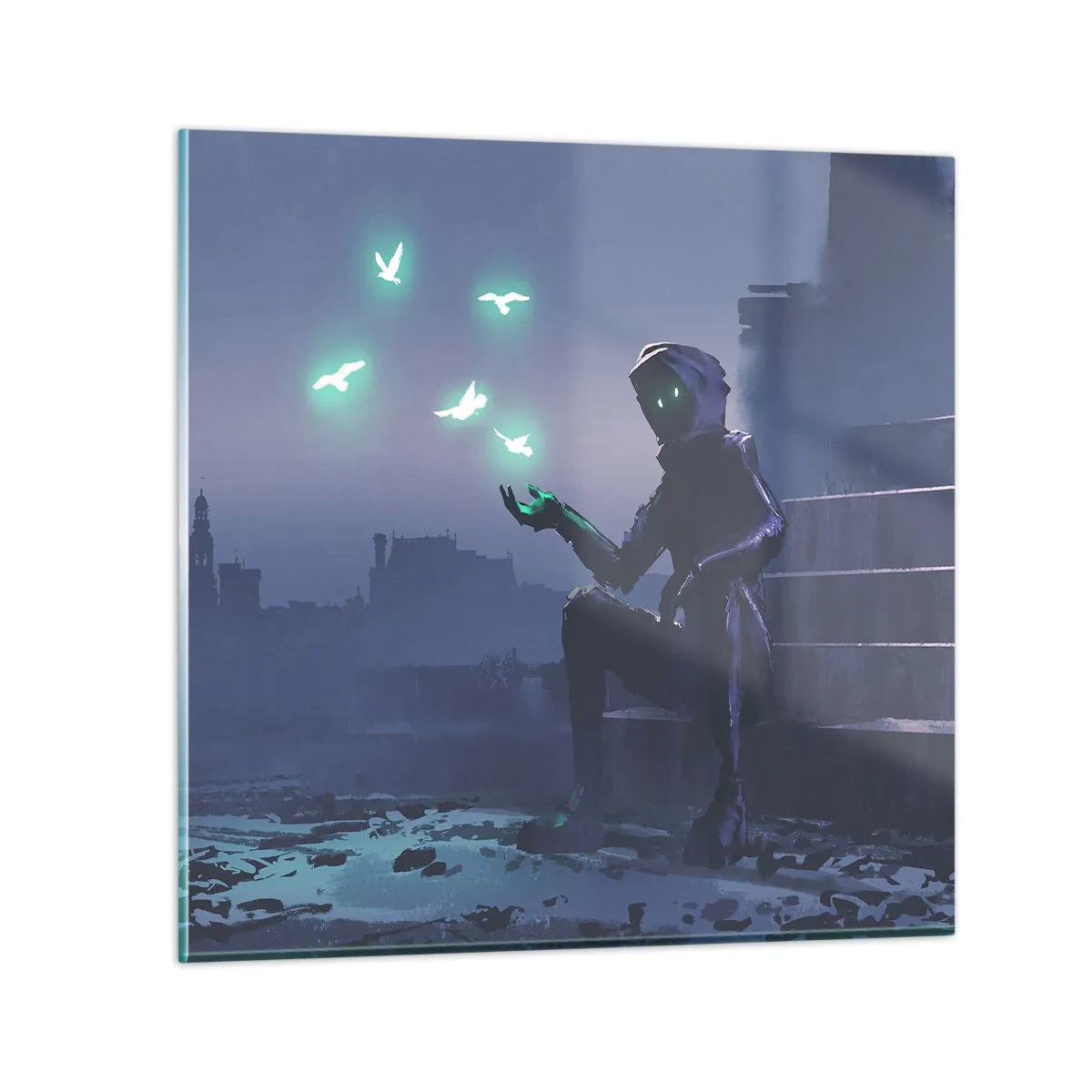 Billede på glas - Livet vil vende tilbage - 50x50 cm