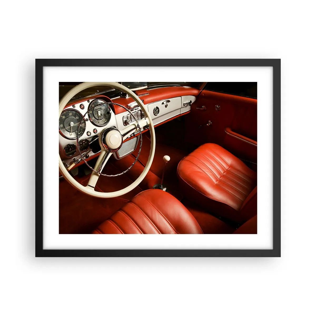 Plakat i sort ramme - Luksus i vintage stil - 50x40 cm