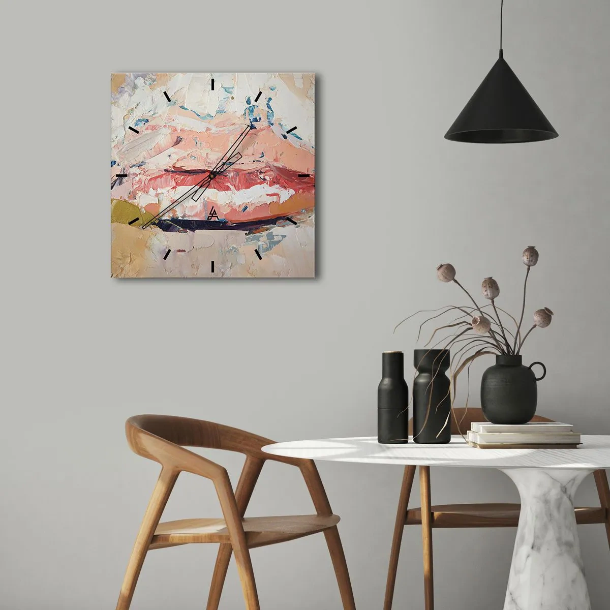 Vægur, Uret - Vækker sanserne - 40x40 cm