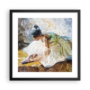 Plakat i sort ramme - Fra et maleri af Degas - 40x40 cm