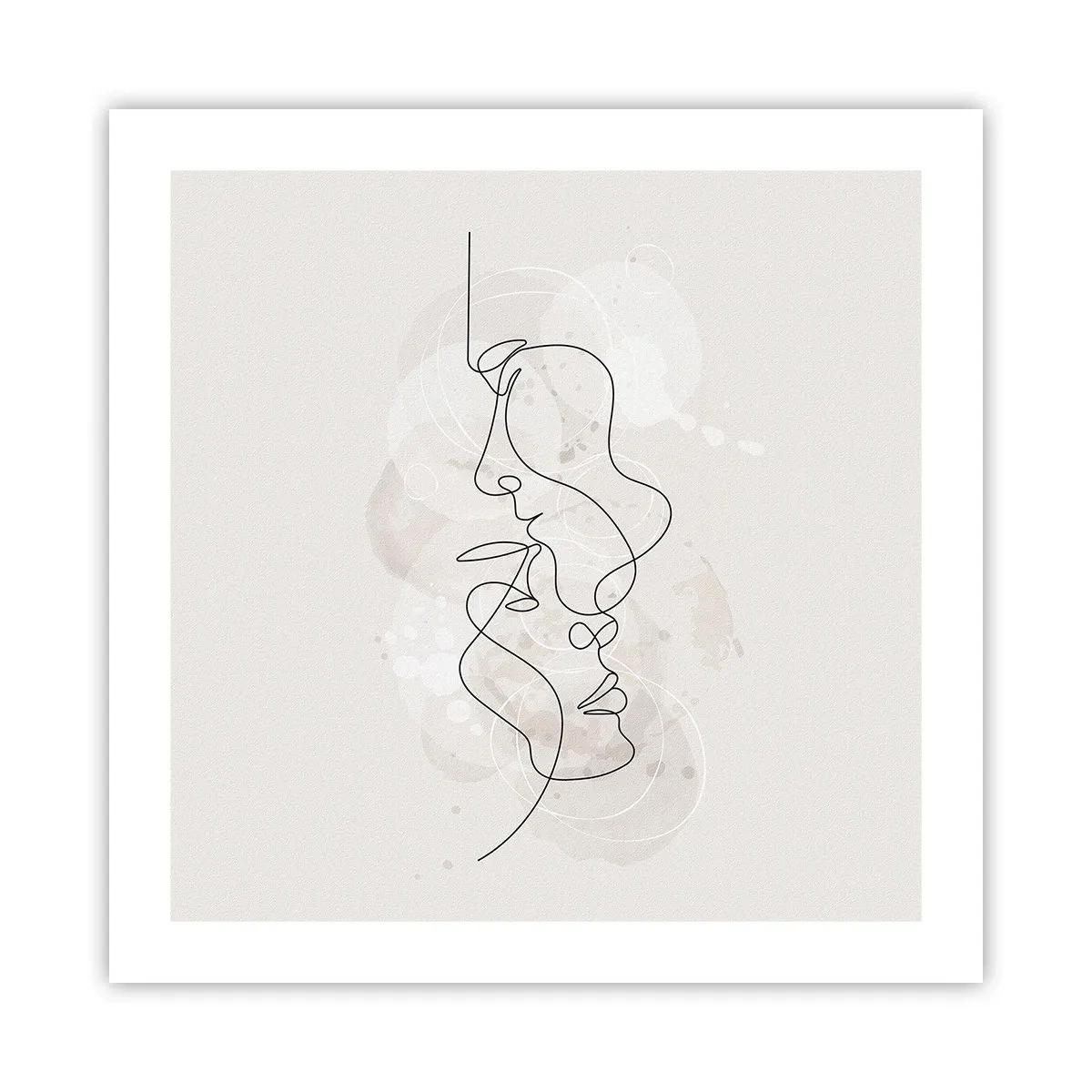 Plakat - Omfavnet i en omfavnelse - 50x50 cm