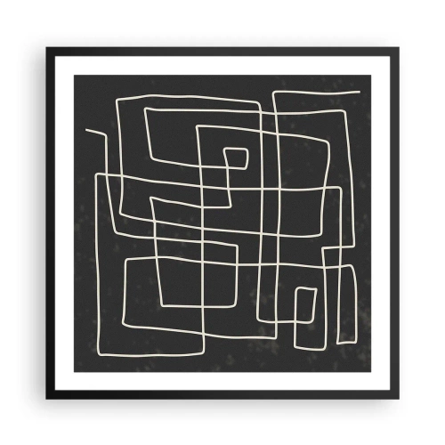 Plakat i sort ramme - Ikke helt så enkel - 60x60 cm