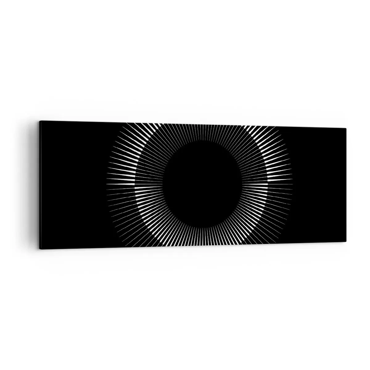 Lærredstryk - Billede på lærred - Sort sol - 140x50 cm